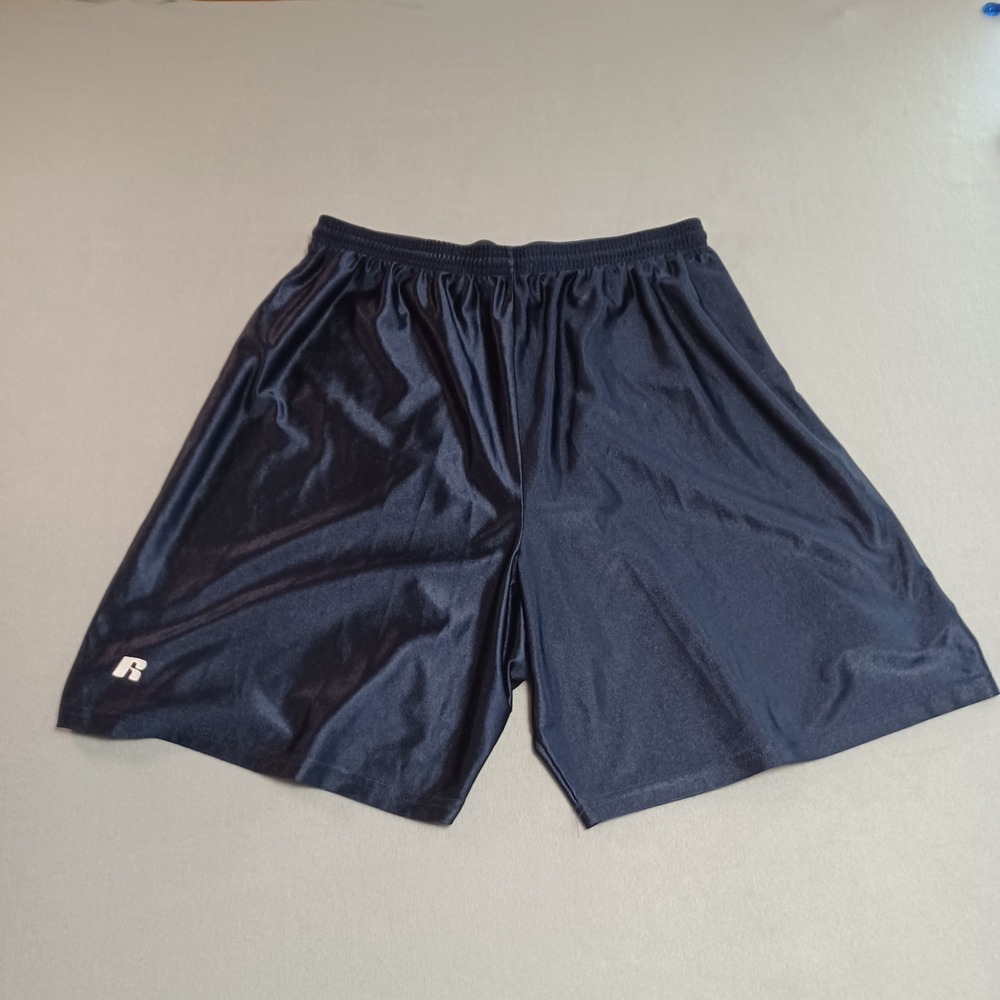 Russell‎ Athletic Mens XL Navy Blue Mesh Gym Basketball Shorts Elastic Waistband